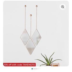 NIB modern/contemporary mirror sets - SIX mirrors!